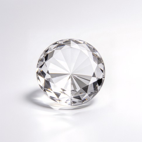 Round Clear Diamond Paperweight